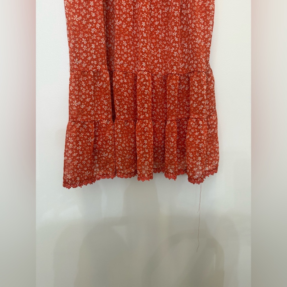 By & By Orange‎ Floral Spaghetti Dress Dress - Picture 3 of 13